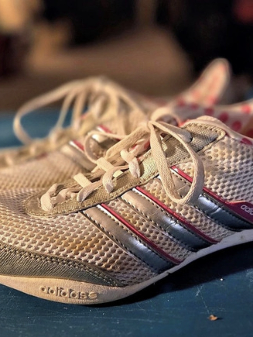 adidas Women's Silver & Pink Sneakers